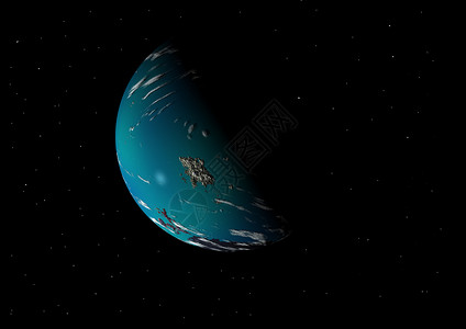空间中的外侨世界 9银河曲线黑色弯曲轨道行星天文学探索地球星星背景