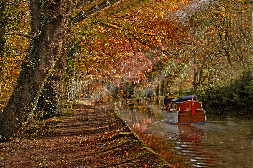 运河的秋天图片