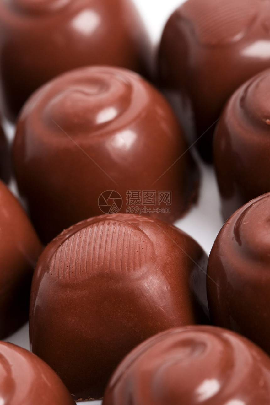 巧克力糖糖果摄影小吃美食甜点食物白色宏观产品松露图片