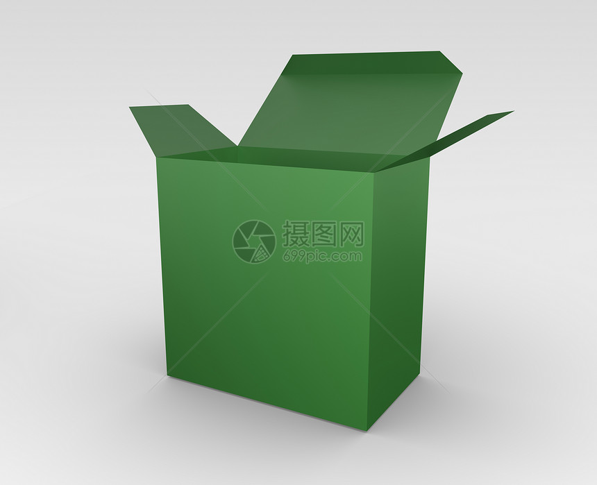 绿箱盒子纸盒店铺派遣送货零售白色定制灰色船运图片