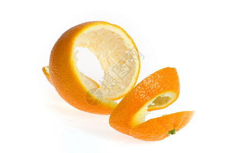 橙色皮白色橙子水果背景图片