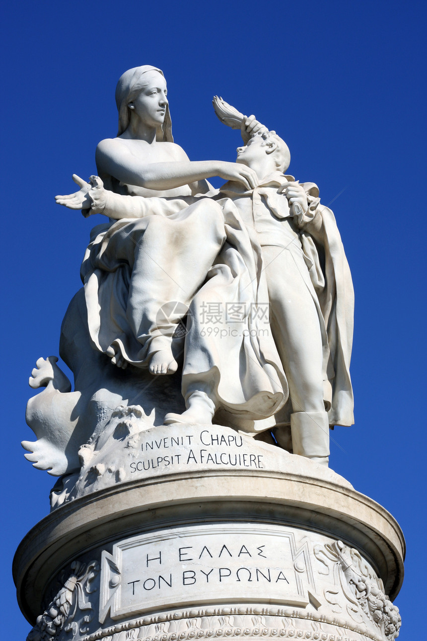 希腊雅典拜伦勋爵纪念碑图片