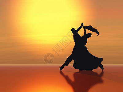 华尔兹橙子成人地平线热情舞蹈魅力舞蹈家行动日落俱乐部背景图片