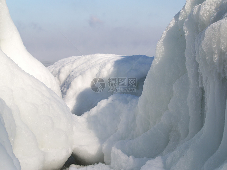 薄雾北极冰川天空极地蓝色气候森林图片