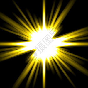 闪光黄色插图辉光光束太阳射线背景图片