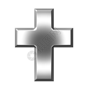银十字插图上帝反射神学金属宗教背景图片