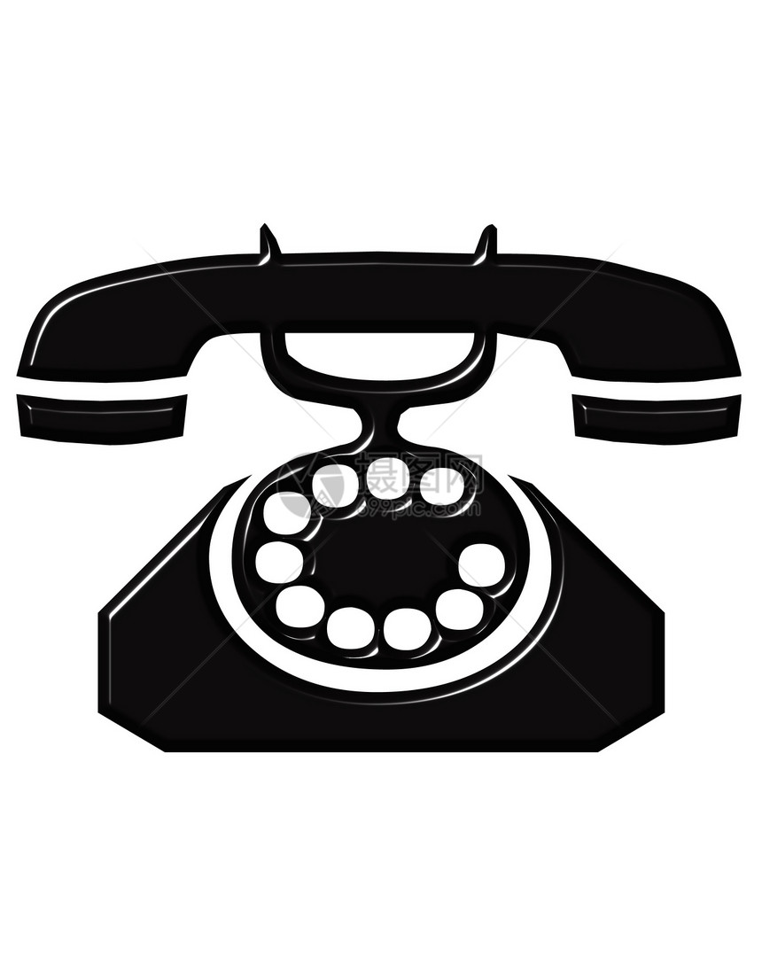 古董电话说话模拟插图电讯斜角黑色讲话拨号图片