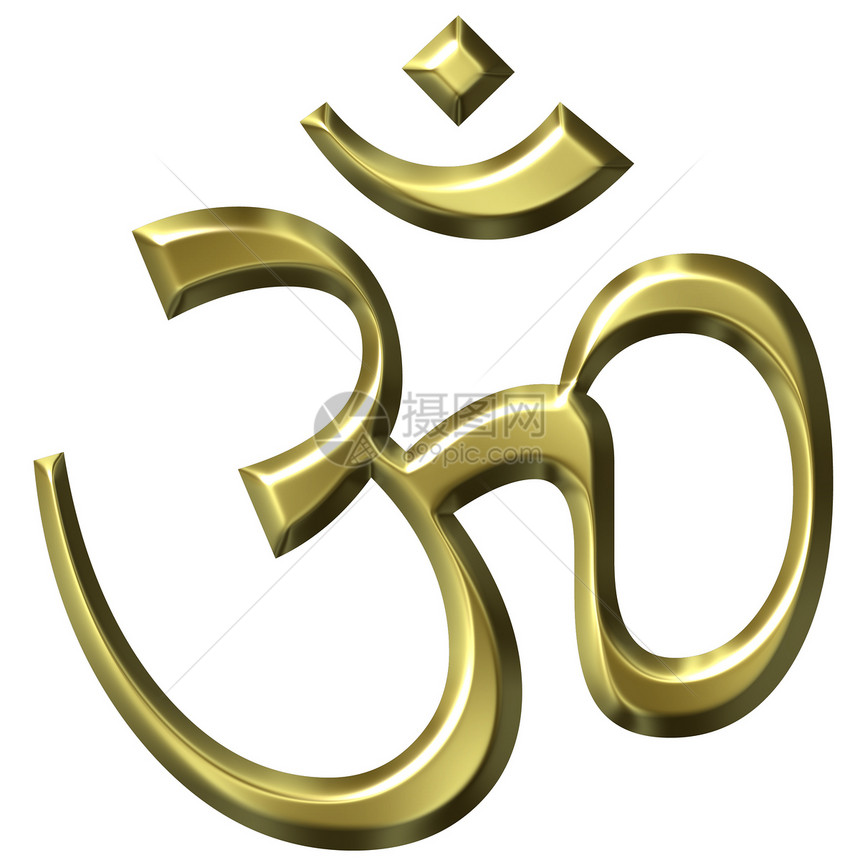 3D 金印度教符号图片