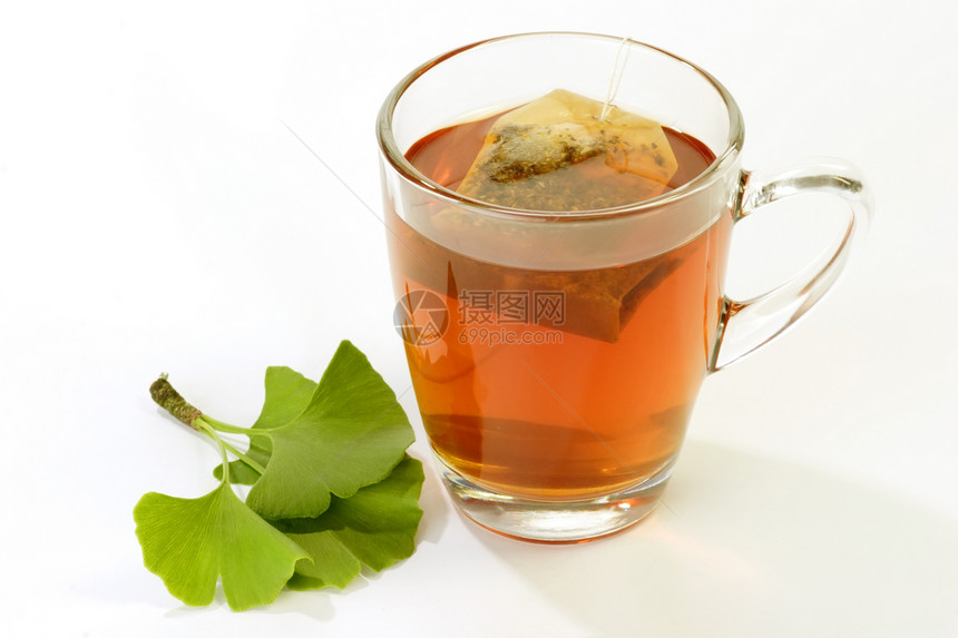 Herbel茶与Ginkgo图片
