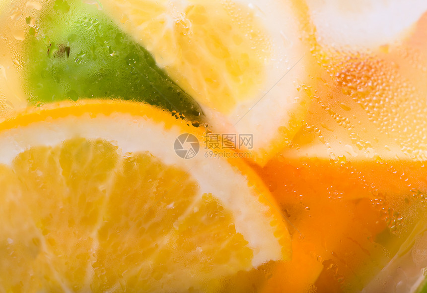 Cycrus 冰水酒吧苏打器皿茶点玻璃水果柠檬宏观橙子液体图片