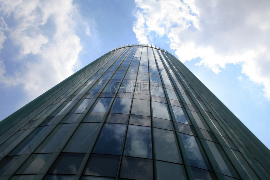 高楼现代建筑蓝色石头公寓建造天空建筑学玻璃地标装修摩天大楼图片