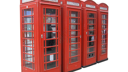 伦敦电话箱建筑学英语白色盒子电话背景图片