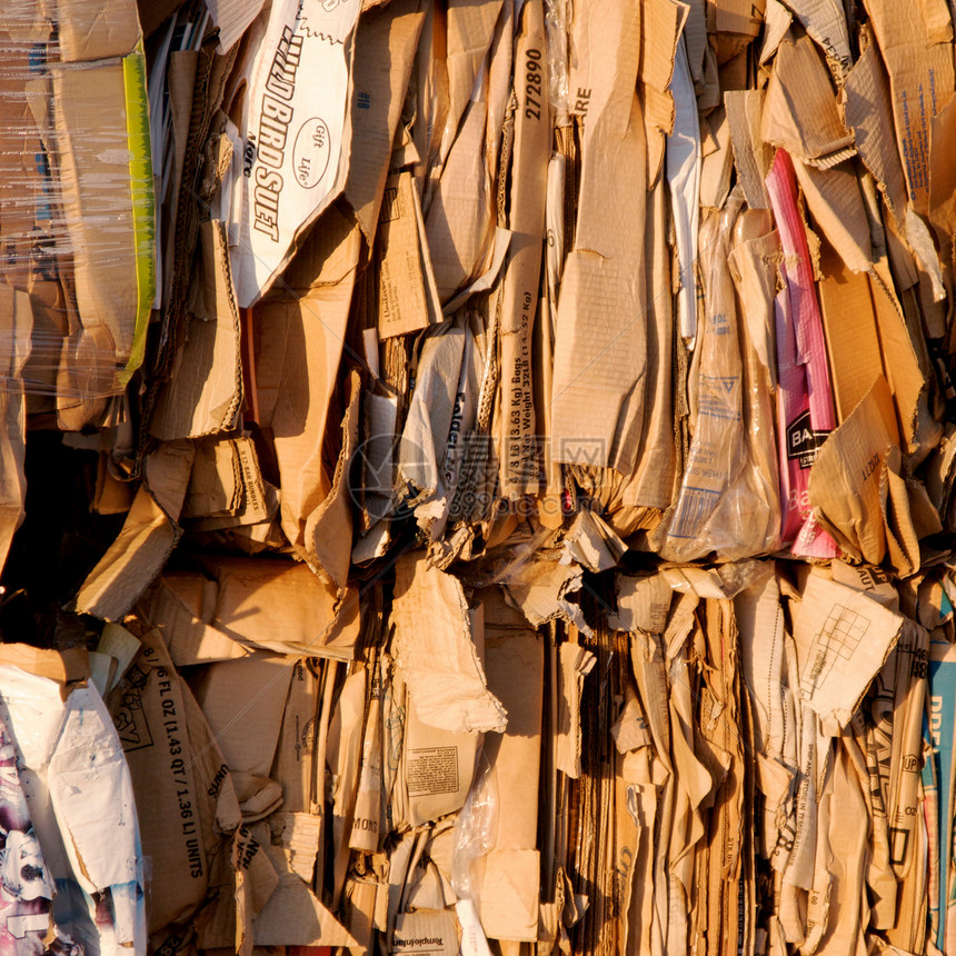 回收箱照片盒子垃圾收藏丢弃绳索资源倾销纸板生态图片