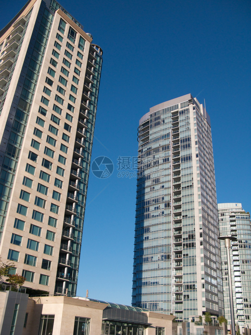 不列颠哥伦比亚省温哥华市摩天大楼照片码头天空旅行水路城市旅游风景景观图片