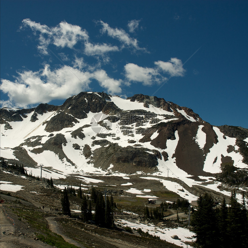 夏季惠斯勒山高峰会议山脉天空荒野全球冰川旅行环境哨子旅游风景图片