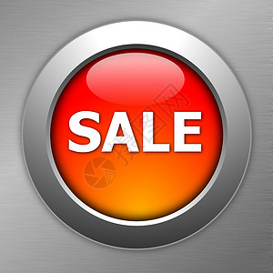 红色销售按钮商业徽章网络电子商务玻璃金融零售电脑横幅插图背景图片