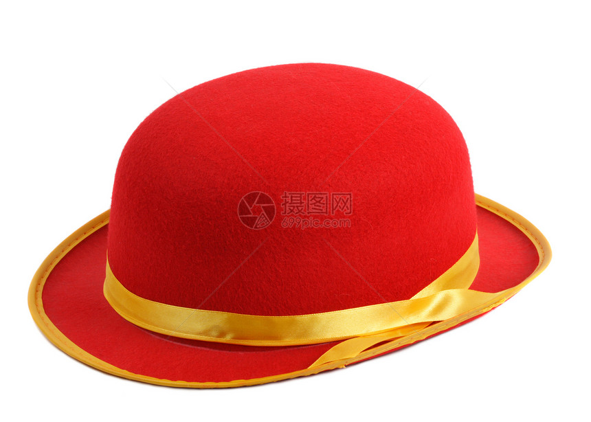 红色帽子女士黄色丝带图片
