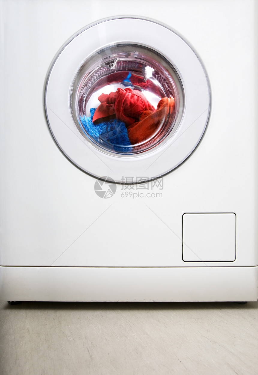 洗洗衣机窗户蓝色电子橙子商业洗衣店洗涤器具红色机器图片