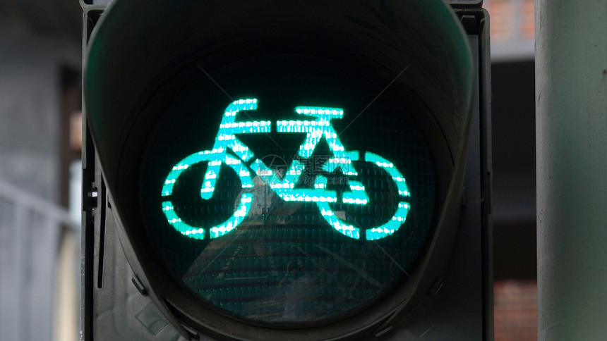 绿灯自行车红绿灯交通车道比率信号图片