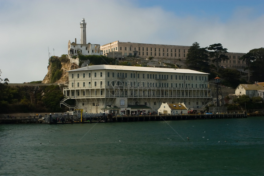 Alcatraz岛纪念碑岩石博物馆海岸风景海洋建筑国家旅行安全图片