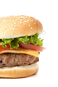 汉堡包小吃红色种子正方形面包芝麻食物午餐包装包子背景图片