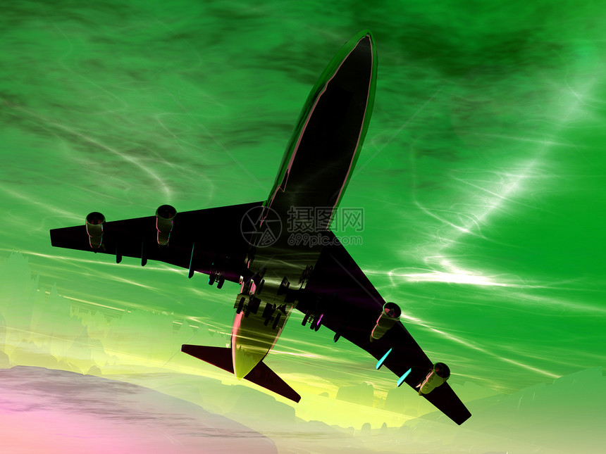 飞机在飞行中运输车辆机器天空旅行空气航空翅膀航班喷射图片