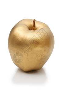 金苹果饮食食物金属金子营养水果高清图片