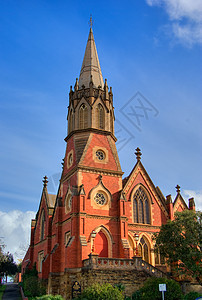 教堂在Bendigo建筑大教堂气势建筑学基督宗教崇拜背景图片