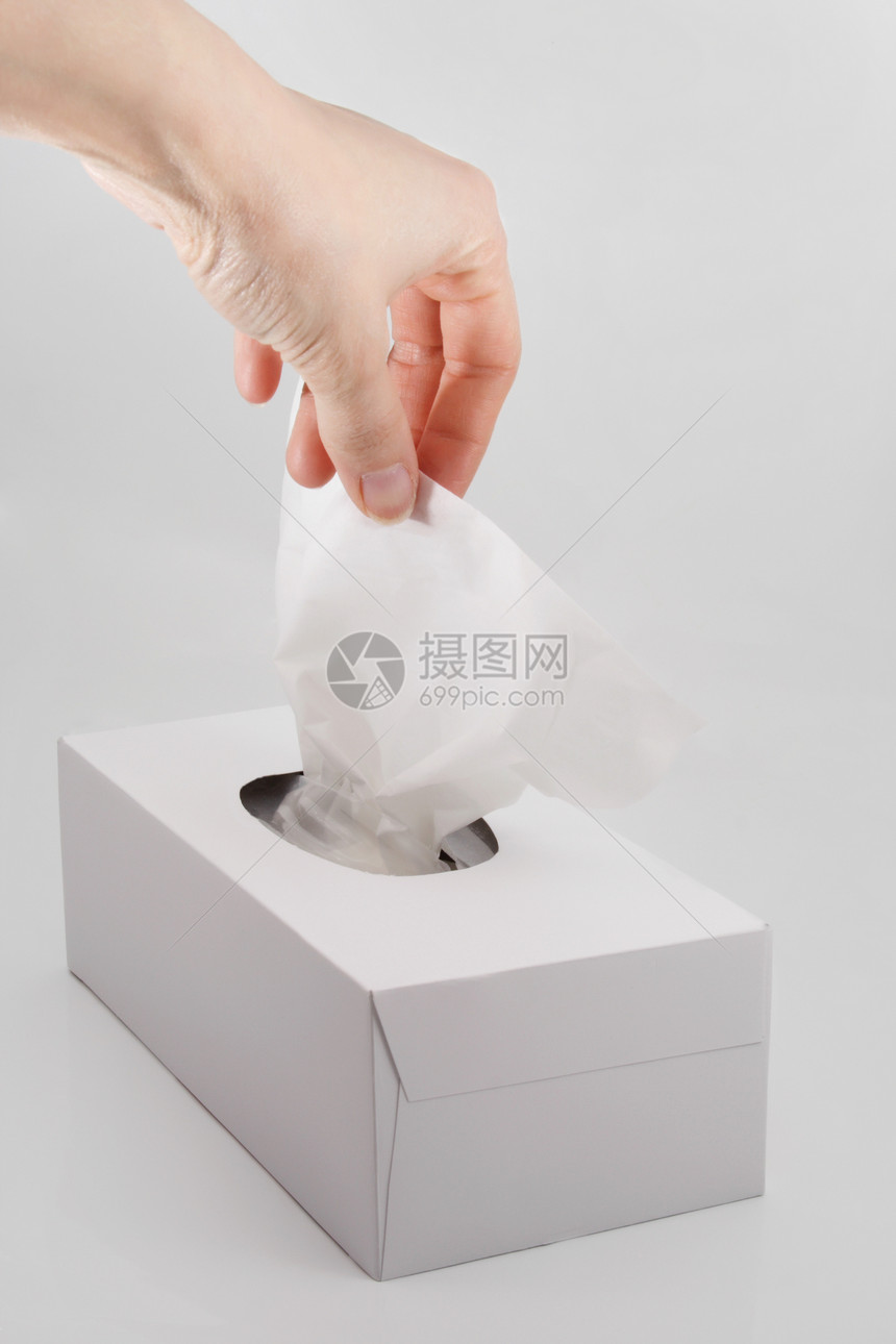 手拉面部组织流感卫生盒子鼻子喷嚏白色疾病图片
