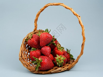 草莓红色饮食食物营养柳条水果背景图片