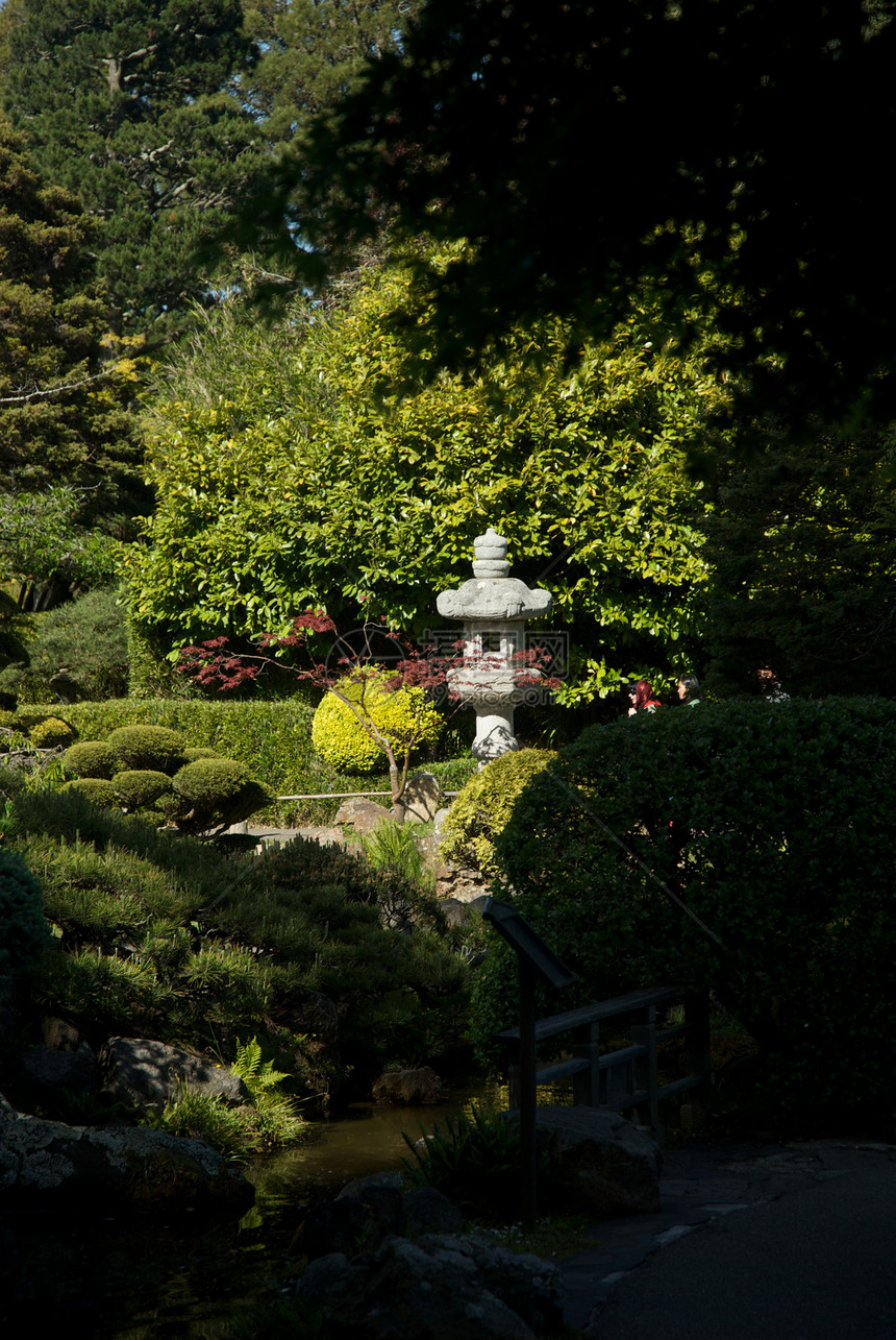 美国 加利福尼亚 旧金山 金门公园 日式茶园园景庭园目的地摄影花园外观特色寺庙旅游结构图片