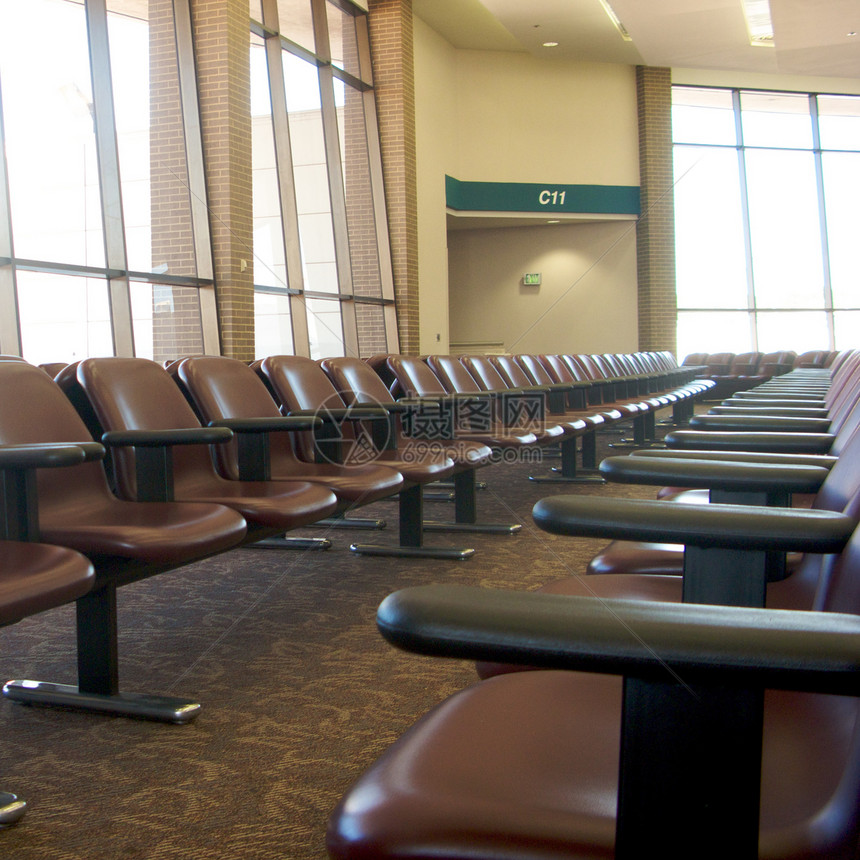 伯明翰机场地面商业椅子航空休息室座位运输航班休息摄影图片