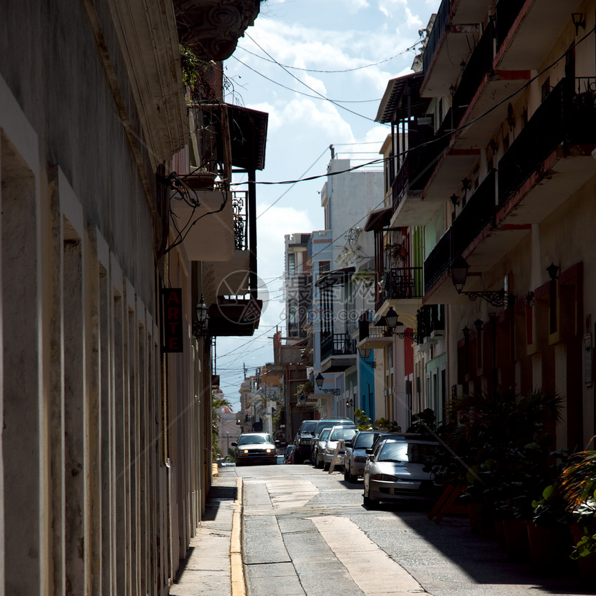 波多黎各旧圣胡安假期鹅卵石色彩省会热带摄影风光外观城市游客图片