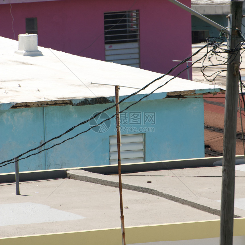 波多黎各旧圣胡安省会旅游风光目的地摄影城市外观都市鹅卵石建筑图片