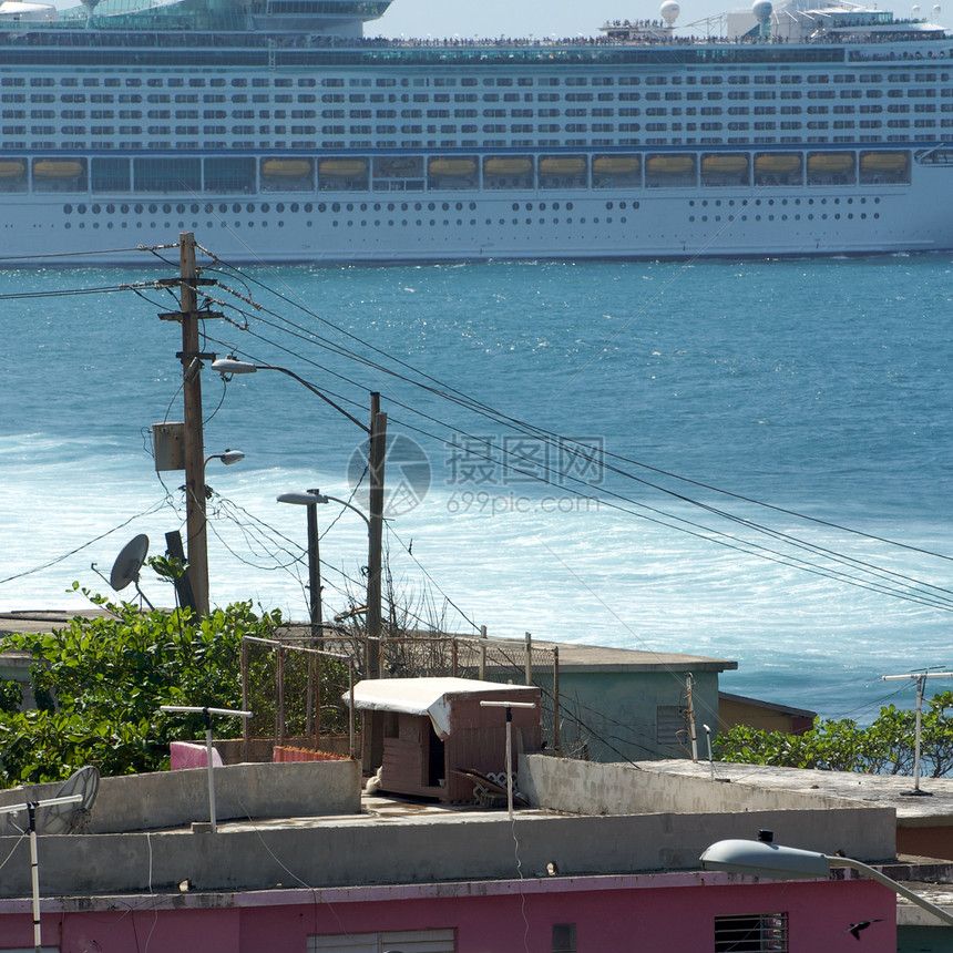 波多黎各旧圣胡安目的地外观建筑热带风光假期街道省会游客色彩图片