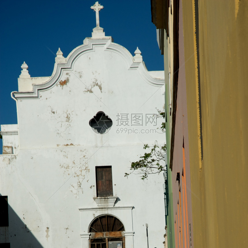 波多黎各旧圣胡安建筑省会都市城市风光房子鹅卵石目的地摄影游客图片