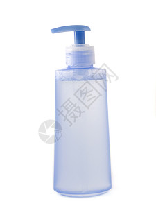 蓝色化妆品医疗产品药物软木瓶子罐子皮肤护发素塑料盒子背景图片