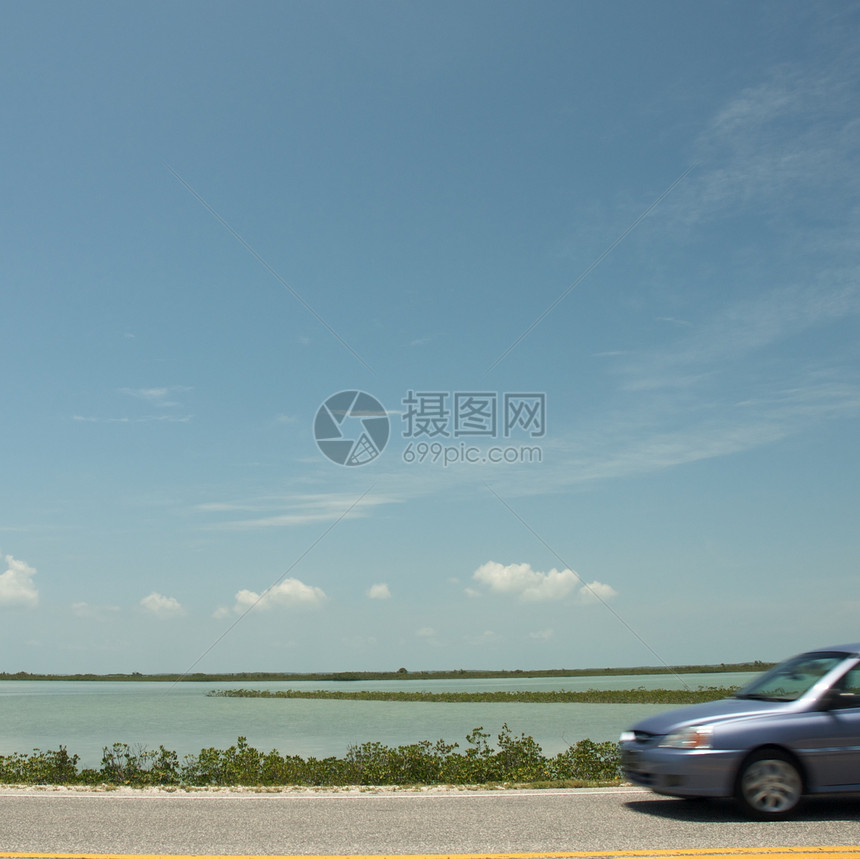 美国佛罗里达州西主要海滩天空地平线海洋旅行海岸钥匙假期海浪蓝色公园图片