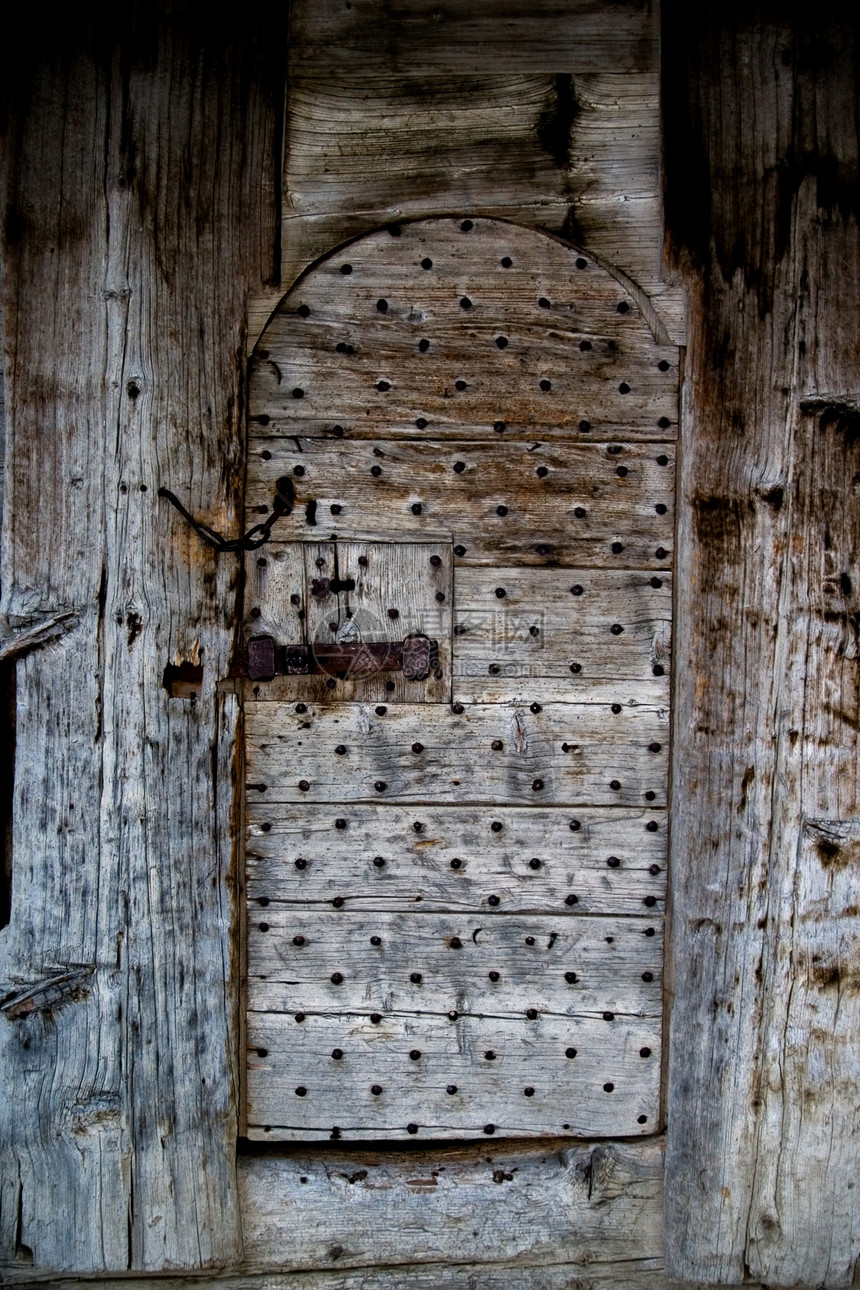 旧门钥匙房子场景乡村谷仓国家锁定建筑入口木头图片