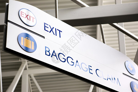 G 行李索赔和撤离标志运输出口旅行飞机场背景