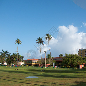 波多黎各度假村旅行摄影天空热带里科制作人高尔夫球绿色背景图片