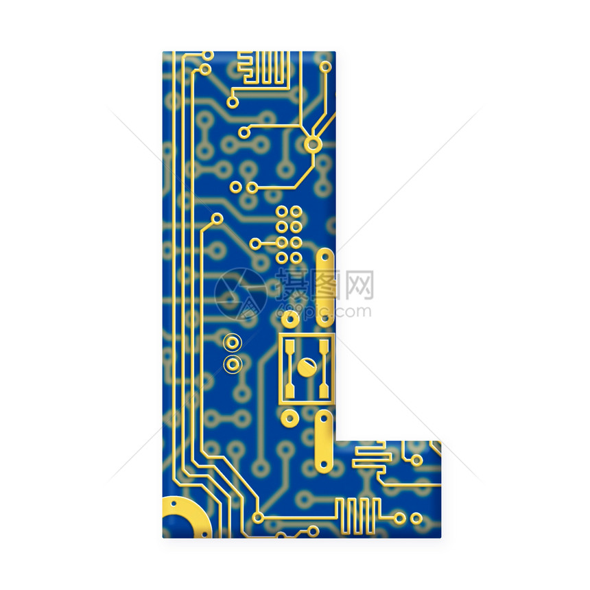 电子电路板字母表上写的信 白后春期小路质量数字蓝色主板工程高科技电脑盘子教育图片