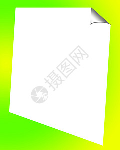 页面曲线2白色卷曲笔记纸空白角落风俗绿色背景图片