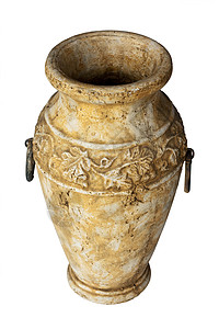 古代瓦砾手工花瓶历史艺术黏土陶瓷投手装饰品精神石器背景图片