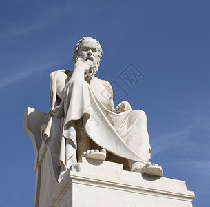 哲学家希腊雅典苏格拉底神像哲学文明雕像智慧大学思想家纪念碑大理石座位老师背景