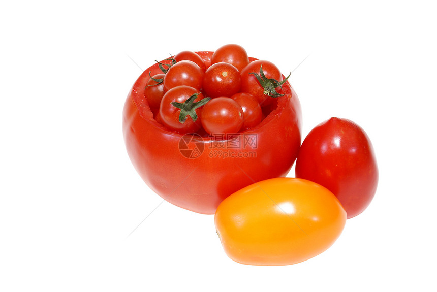 番茄食物绿色橙子红色圆形图片