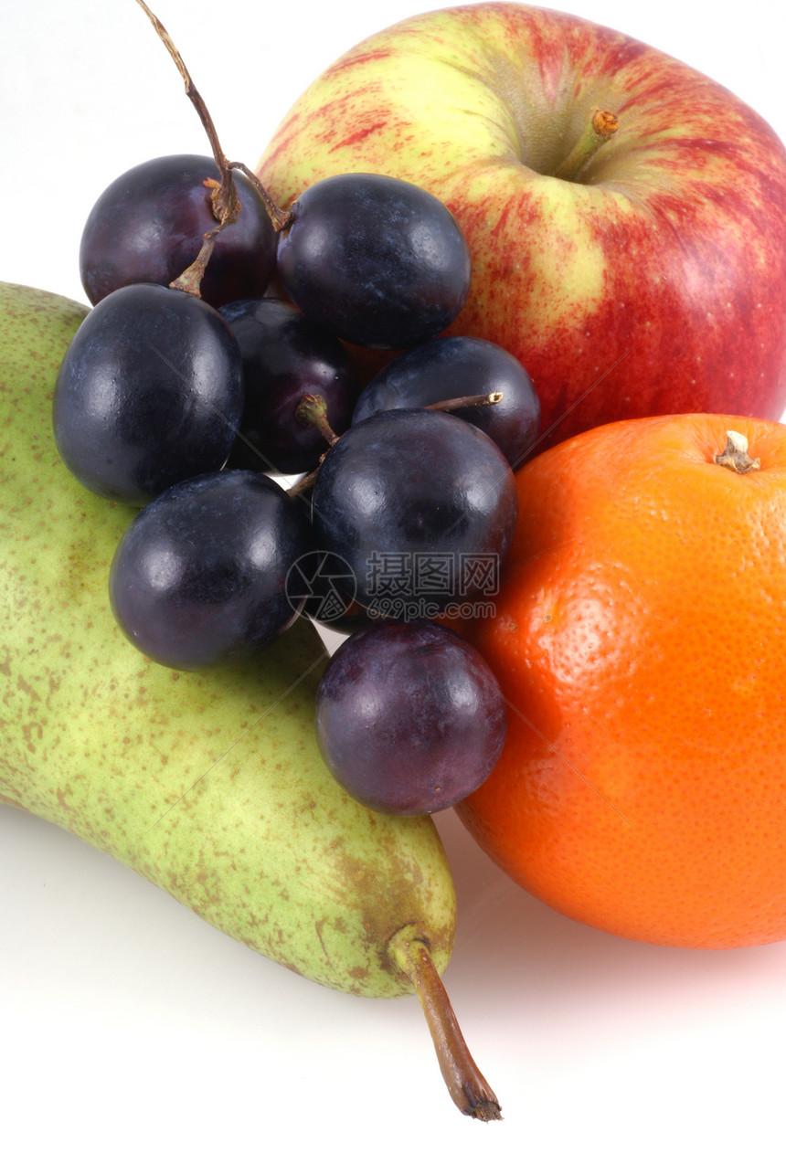不同种类的水果宏观黄色小吃维生素食物白色红色绿色团体营养图片