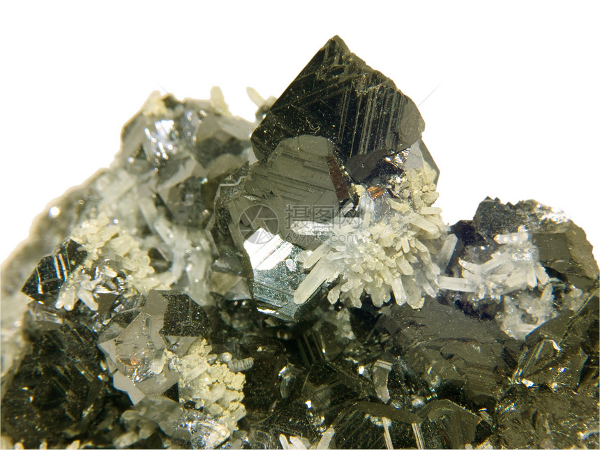 石英和石英的晶体矿物白色三角样本活力岩石液体魔法石头水晶图片