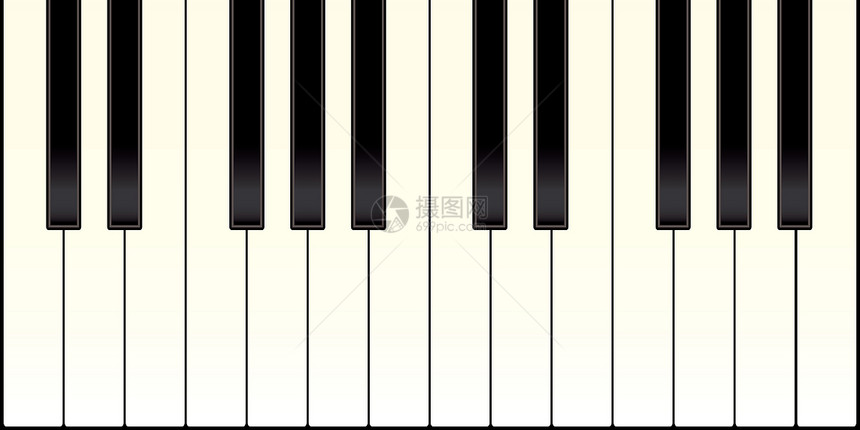 钢琴键盘乌木乐器钥匙音乐电子器官黑色迷笛插图象牙图片
