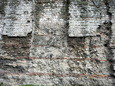 古罗马伦敦长城建筑石墙历史性风化石工石方历史地标背景图片